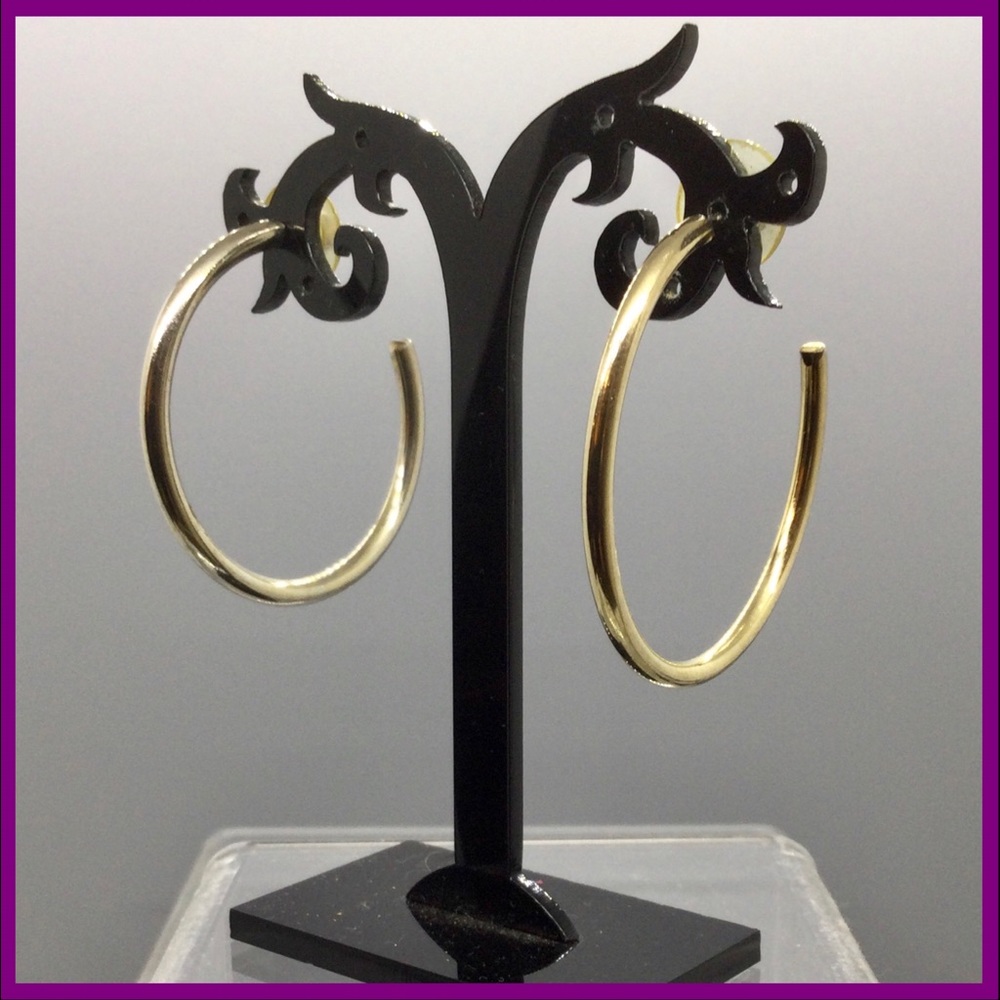 3/$13_ Goldtone Hoops